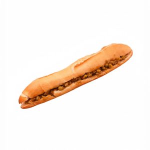 Sandwich petit pois sauce ketchup