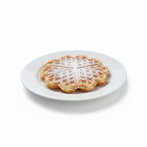 Gaufres avec sucre glace